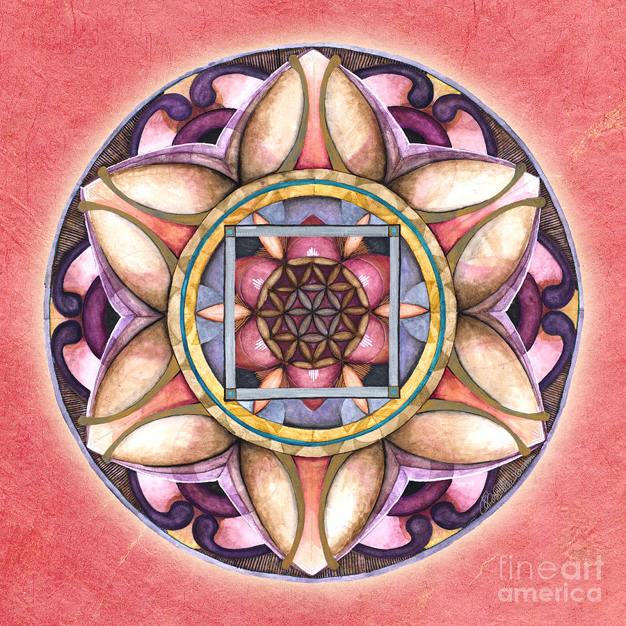 Faith Mandala Painting by Jo Thomas Blaine