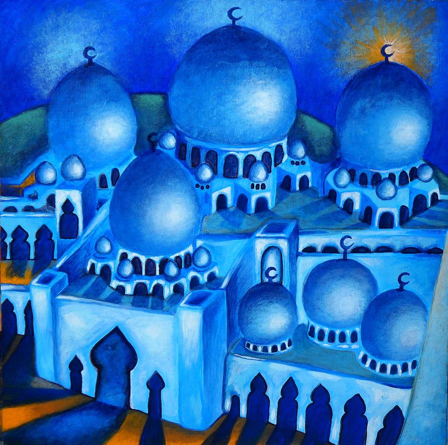 Masjid Painting - Fajr Prayer by Corey Habbas