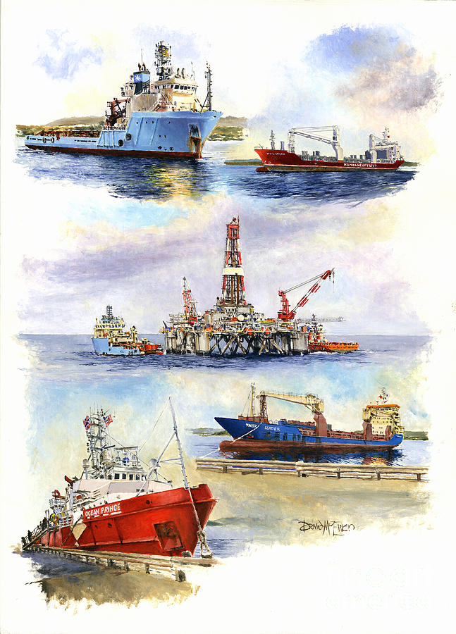 Marine Painting - Falklands Montage I by David McEwen