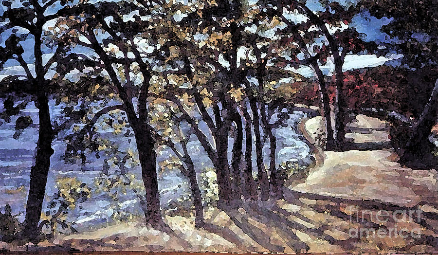 Fall Afternoon at Lake Walden Painting by Rita Brown