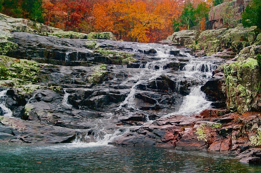 Waterfall Photograph - Fall At Black Falls by Larry Bodinson Waterfall Photograph - Fall At Black Falls by Larry Bodinson