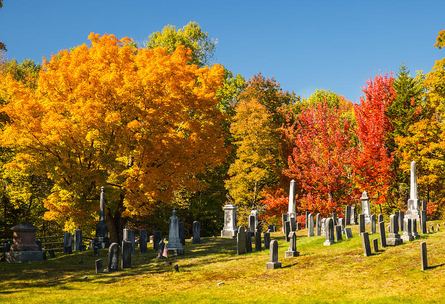 Fall at the Cemetery  Photograph by Vance Bell