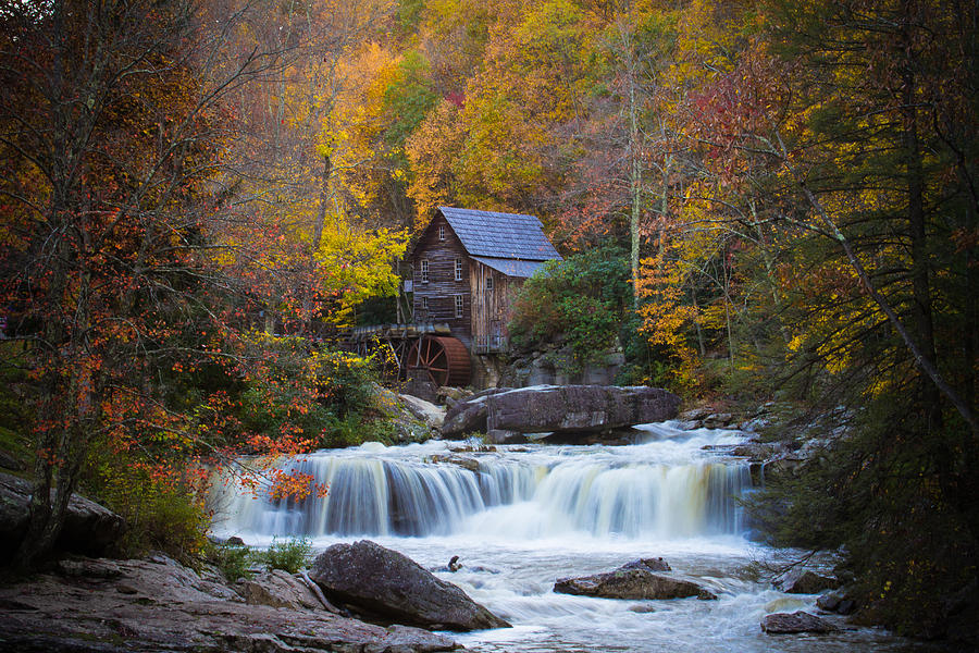Mill at Babcock State Park Photograph by Daniel Houghton