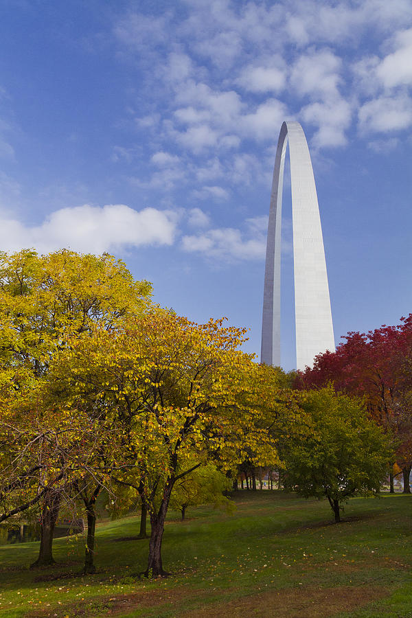Fall at the St Louis Arch Photograph by Garry McMichael