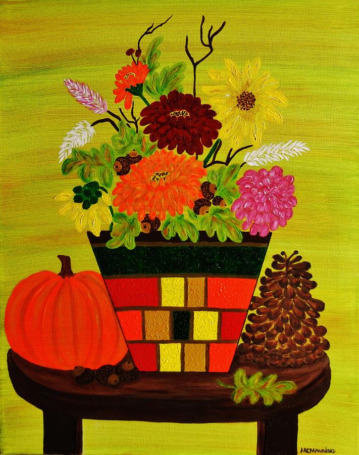 Fall Bouquet Painting by Celeste Manning