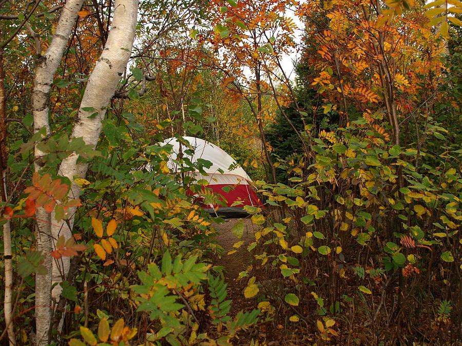 Landscape Photograph - Fall Camping by James Peterson