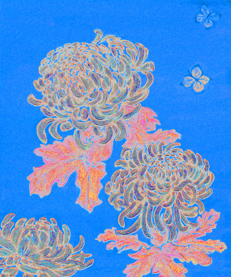 Fall Chrysanthemums Painting by Stephanie Grant