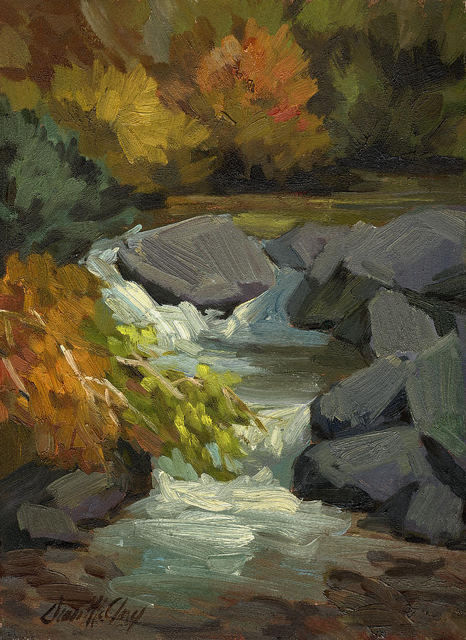 Fall Painting - Fall Colors at Bishop Creek by Diane McClary