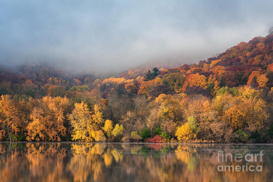 Fall Colors at West Lake Winona Photograph by Kari Yearous