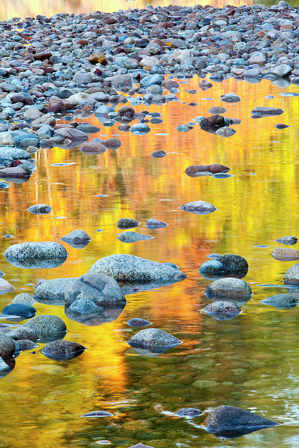 Fall Photograph - Fall Colors Reflect In The Saco River by Jerry and Marcy Monkman