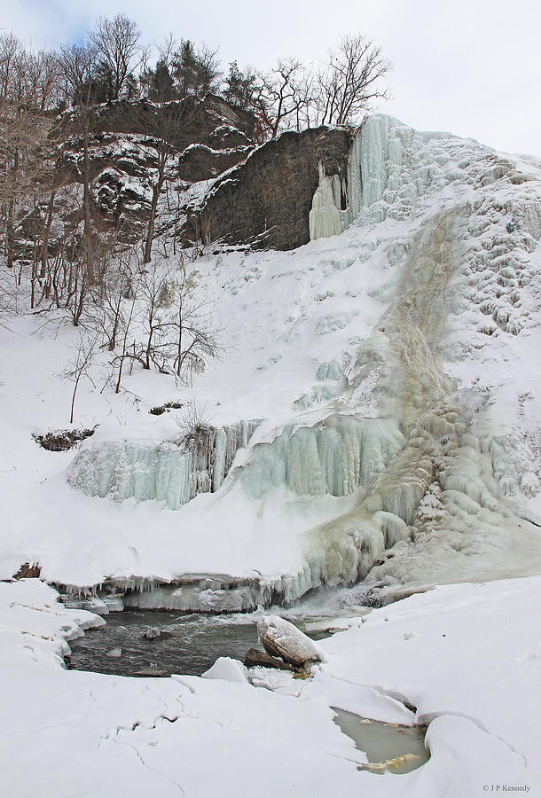 Frozen Ithaca Falls Photograph by John Kennedy