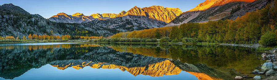 Mountain Photograph - Fall sunrise at North Lake by Brian Menasco