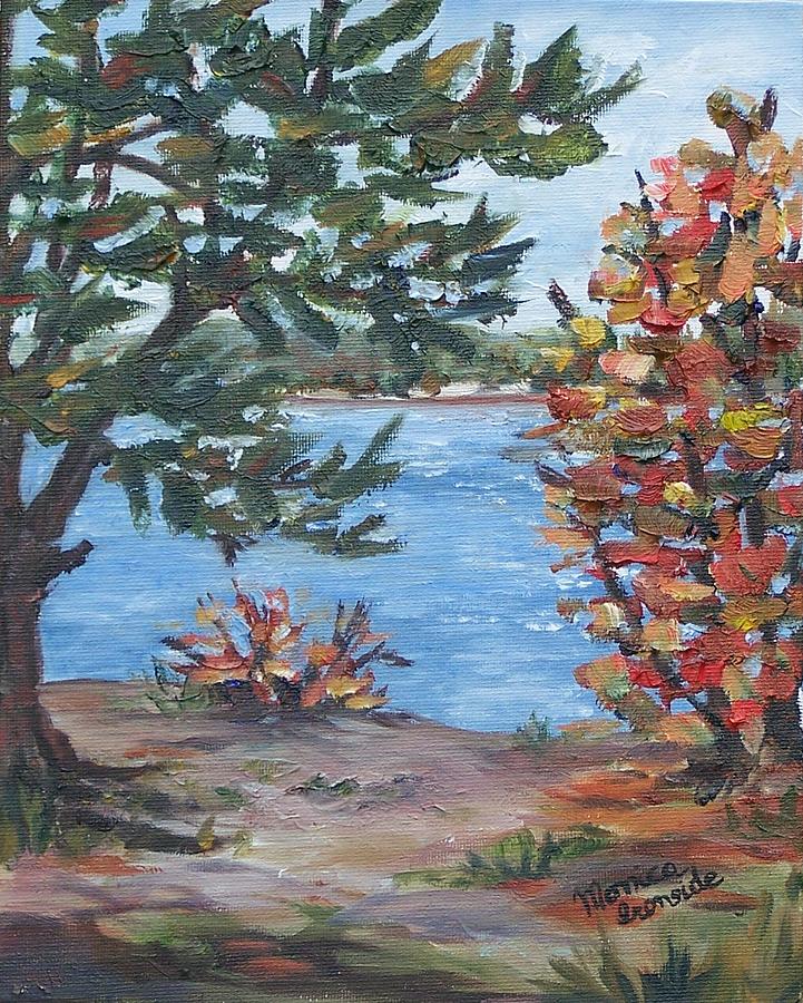 Fall Day on Beausoleil Island Painting by Monica Ironside