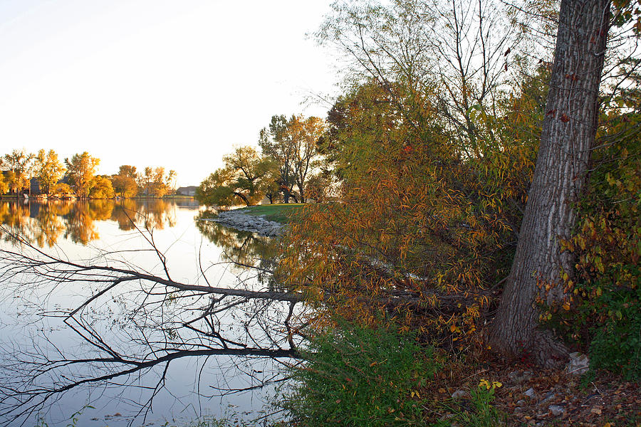 Fall Evening on Silver Lake Photograph by Ellen Tully