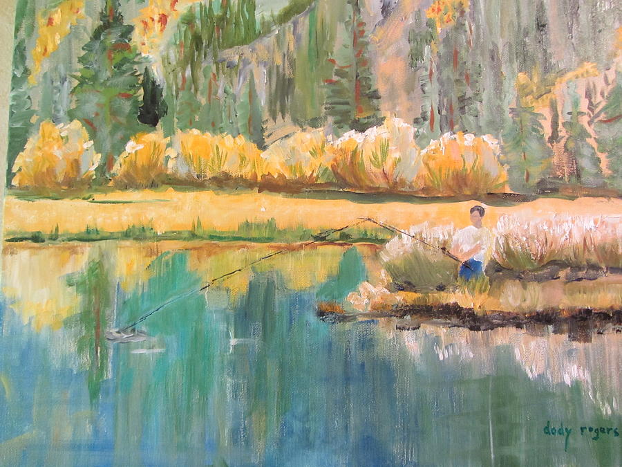 Fall Fishin Painting by Dody Rogers