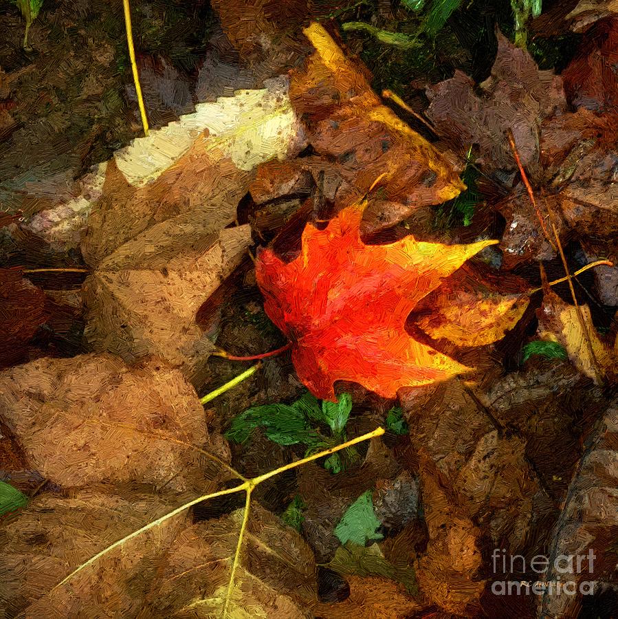Fall Flames Out Painting by RC DeWinter