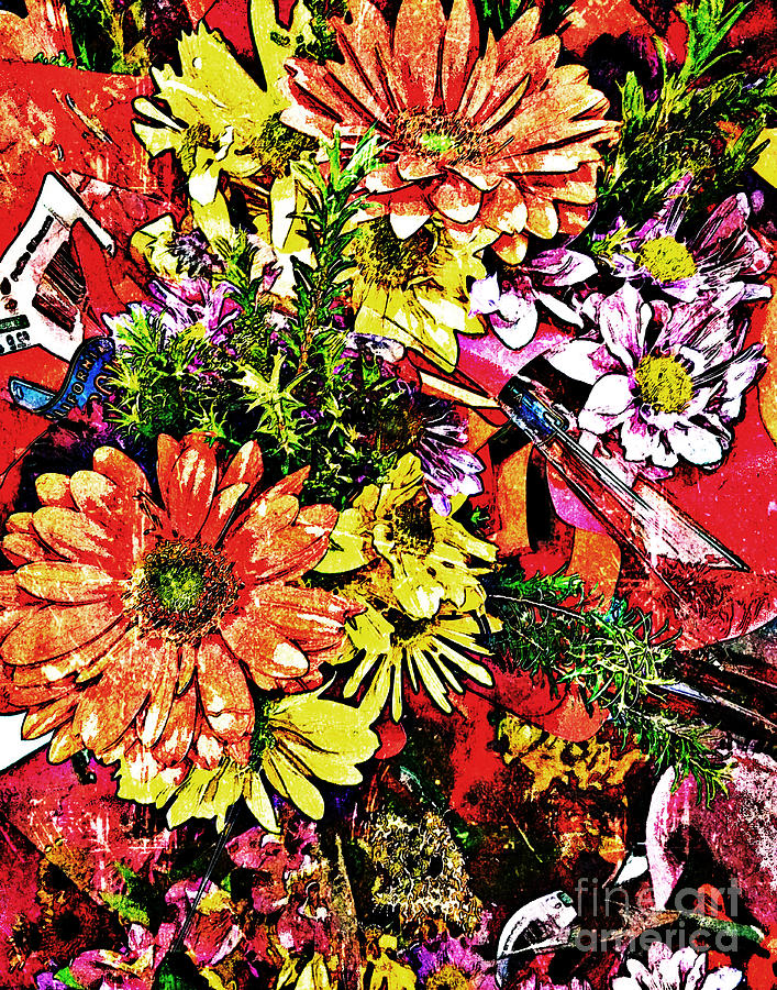 Fall Flowers Mixed Media by Joseph J Stevens
