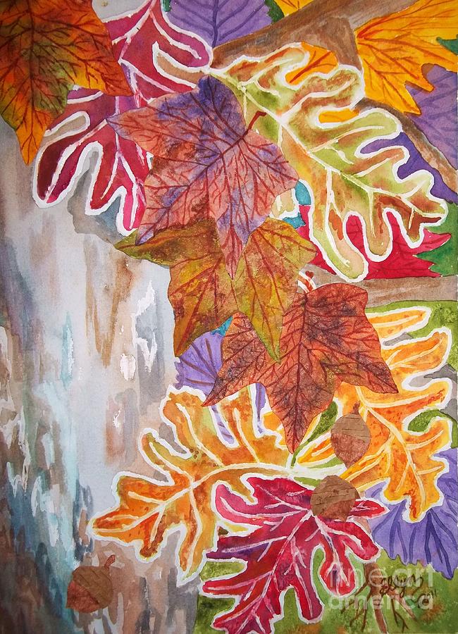 Fall Flurry Painting by Ellen Levinson