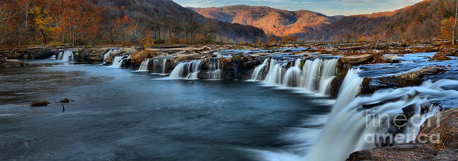 Fall Foliage At Sandstone Falls West Virginia Photograph by Adam Jewell