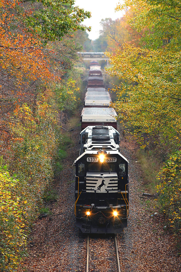 Fall Foliage on the Railroad Photograph by Joseph C Hinson