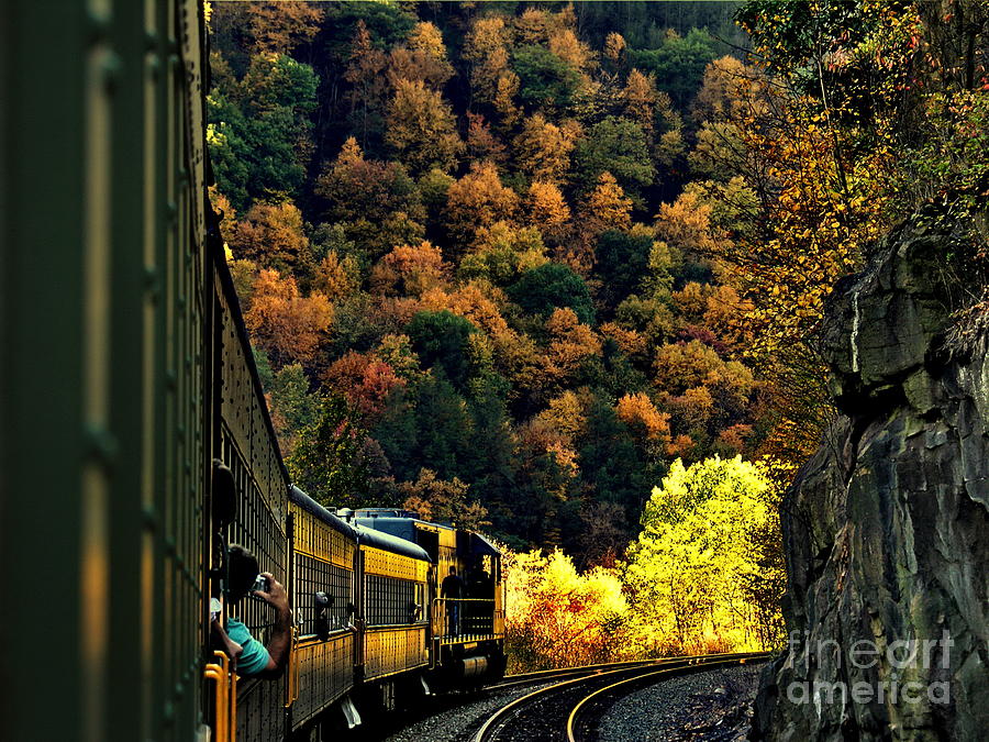 Fall Foliage Train Ride In Jim Thorpe Pa Photograph by Jacqueline M Lewis