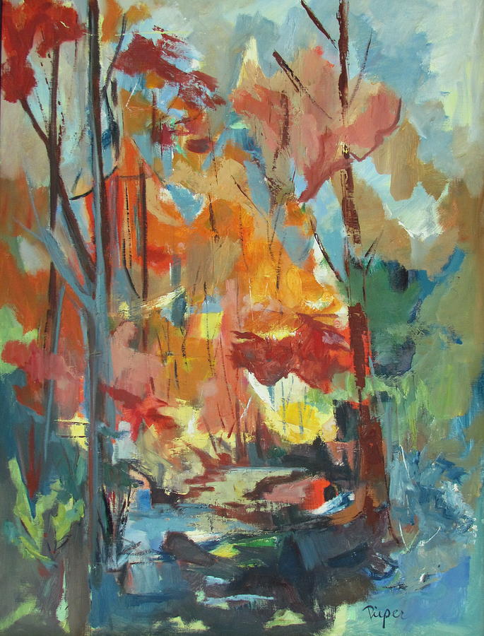 Fall From My Window Painting by Betty Pieper