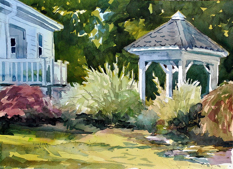 Flower Painting - Fall Gazebo by Spencer Meagher