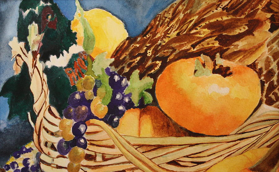 Fall Harvest Painting by Gitta Brewster