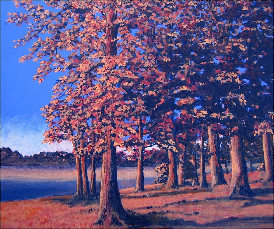 Fall in East Texas Painting by Suzanne Theis