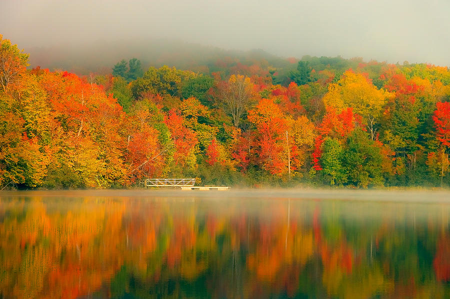 Fall Photograph - Fall in Lac du Moulin by Zhijian Tao Fall Photograph - Fall in Lac du Moulin by Zhijian Tao