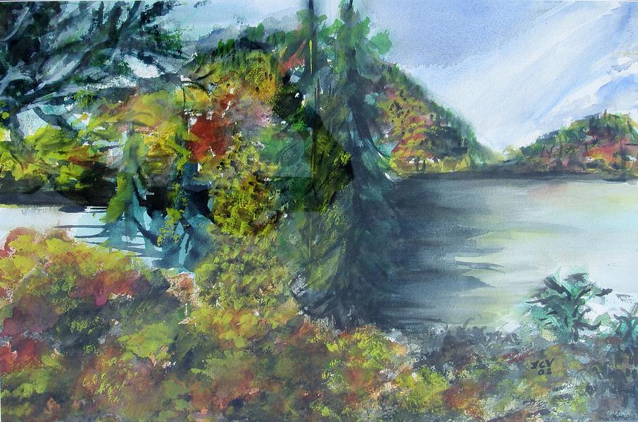 Fall in the Adirondacks Painting by Lucille  Valentino