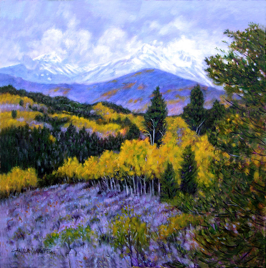 Fall in the Rockies Painting by John Lautermilch