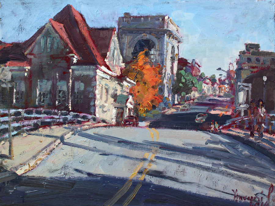 Fall Painting - Fall in Town of Lockport by Ylli Haruni