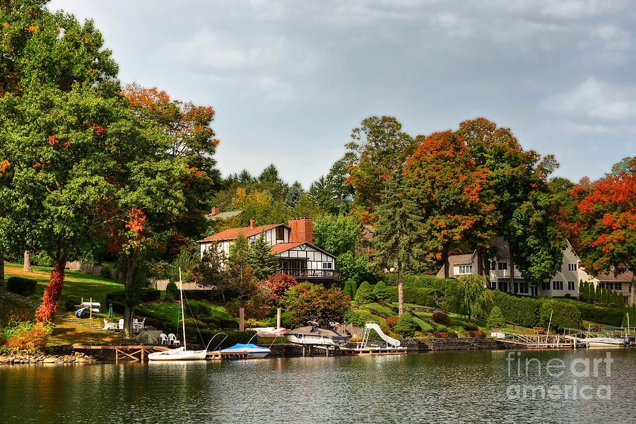 Fall Lake Scene Photograph by Kathy Baccari