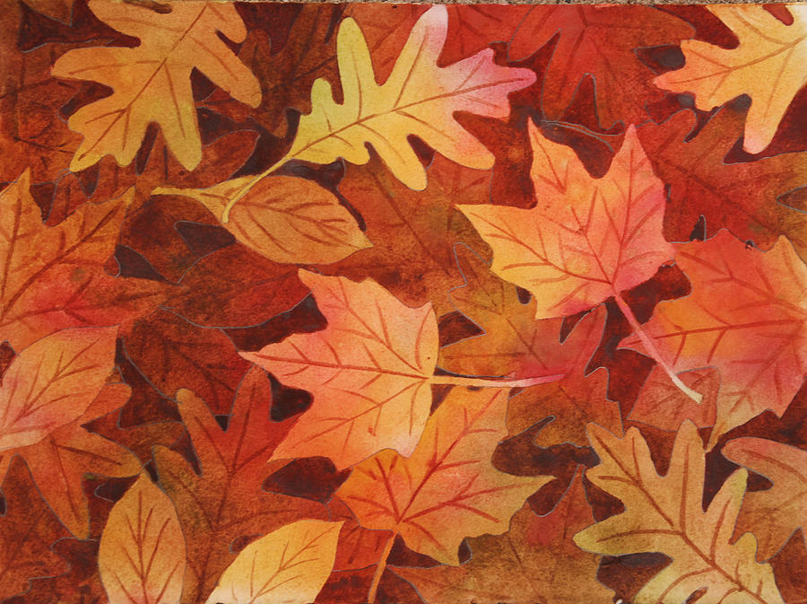 Fall leaves Painting by Heidi E Nelson