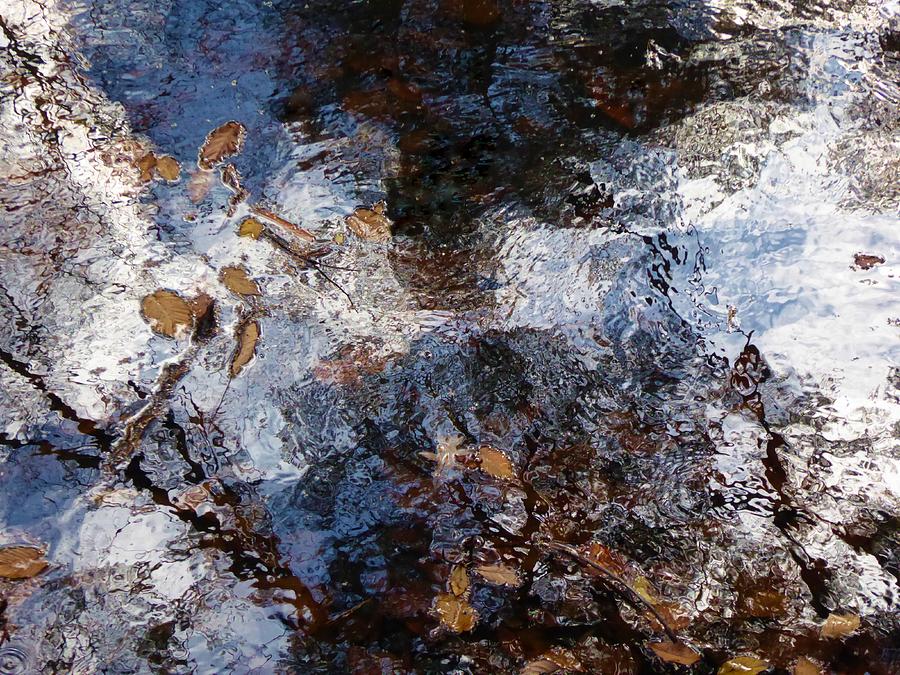Abstract in the river- made by nature  Photograph by Nili Tochner
