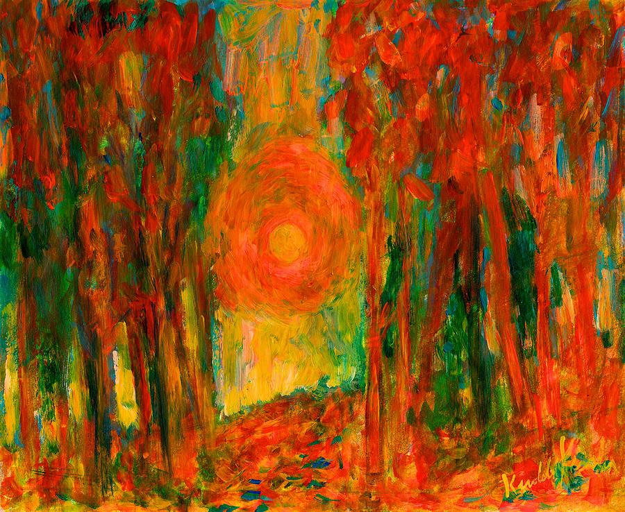 Woods Painting - Fall Light by Kendall Kessler