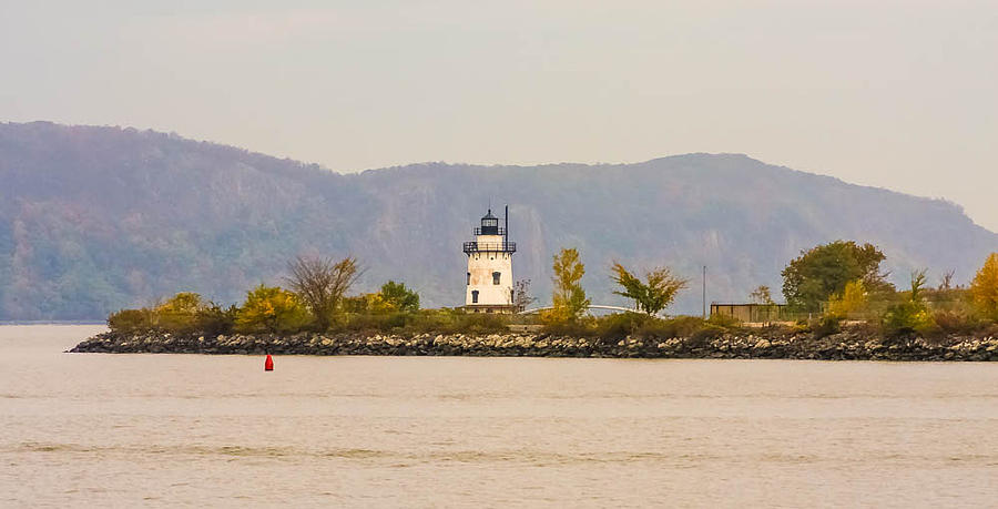 Fall lighthouse Photograph by Kathleen McGinley