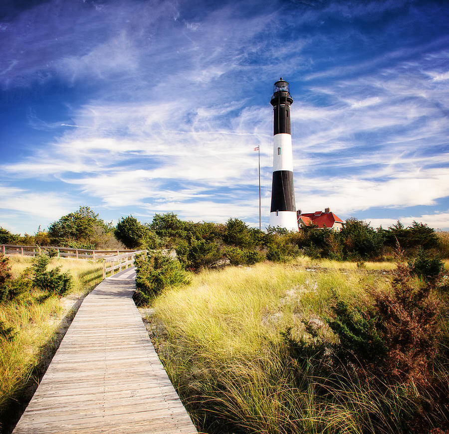 Fall Lighthouse Photograph by Vicki Jauron