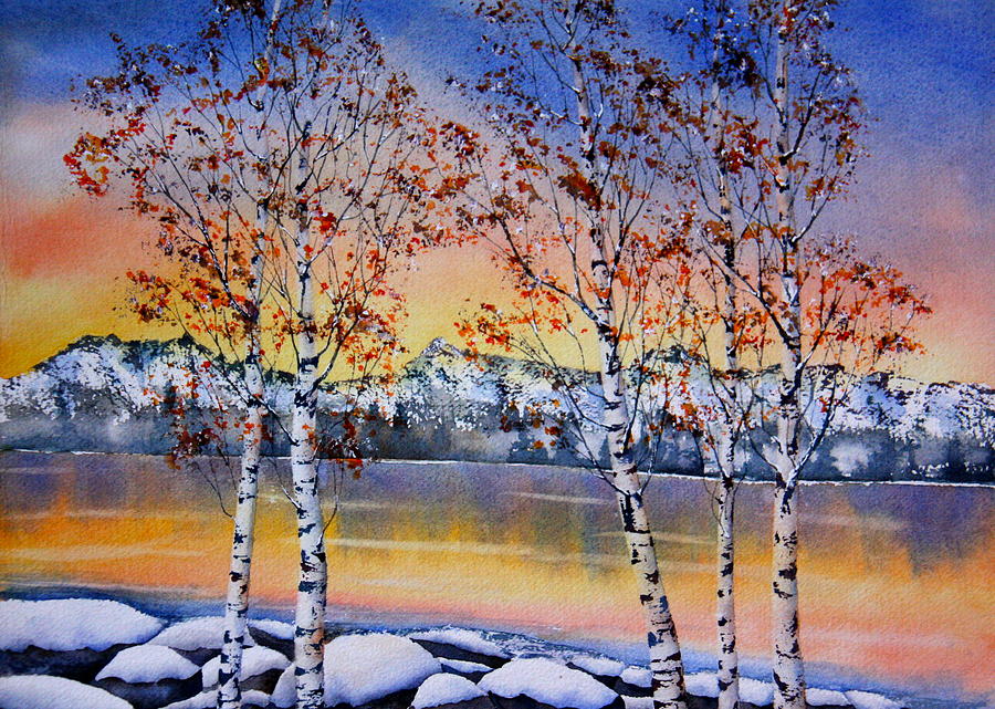 Fall Meets Winter Painting by Eva Nichols | Fine Art America