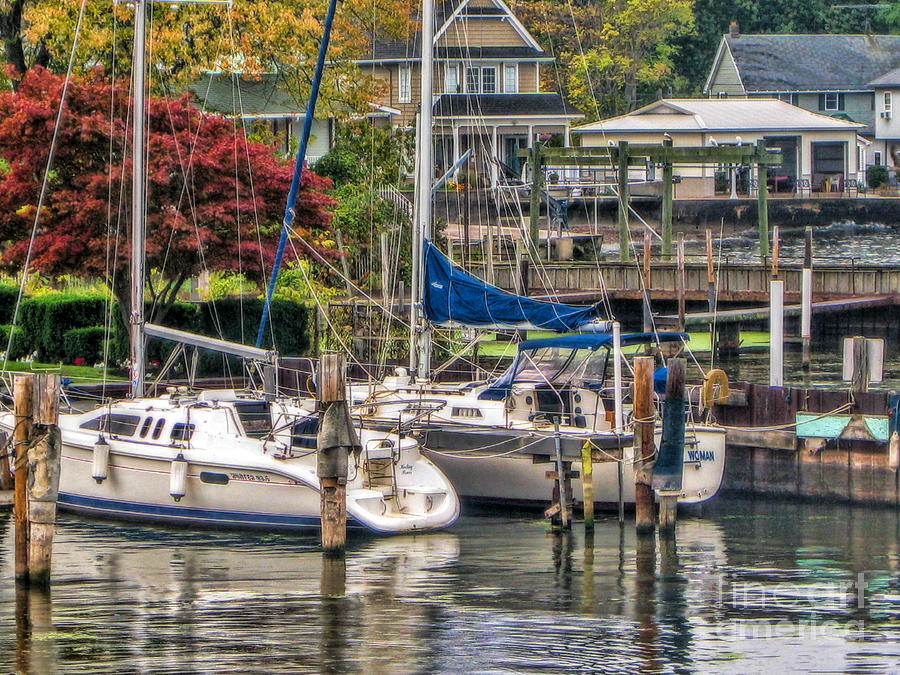 Boat Photograph - Fall memory by Tammy Espino