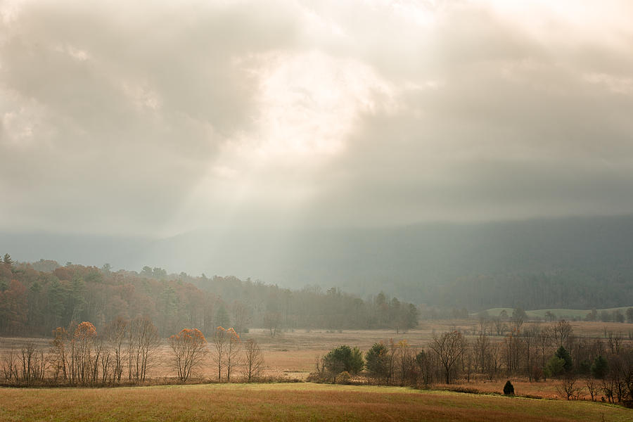 Fall morning in Cades Cove  Photograph by Victor Culpepper