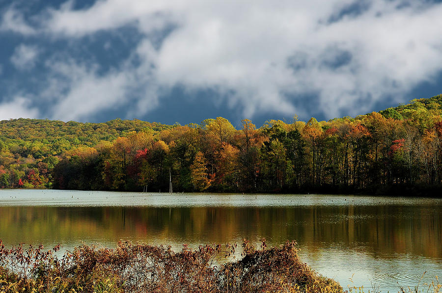 Fall On A Lake And Mountain Side Photograph by Larry Keller, Lititz Pa.