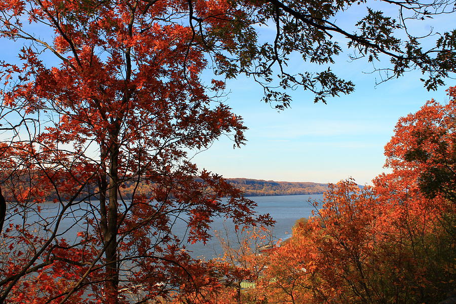 Fall on the Hudson Photograph by Catie Canetti