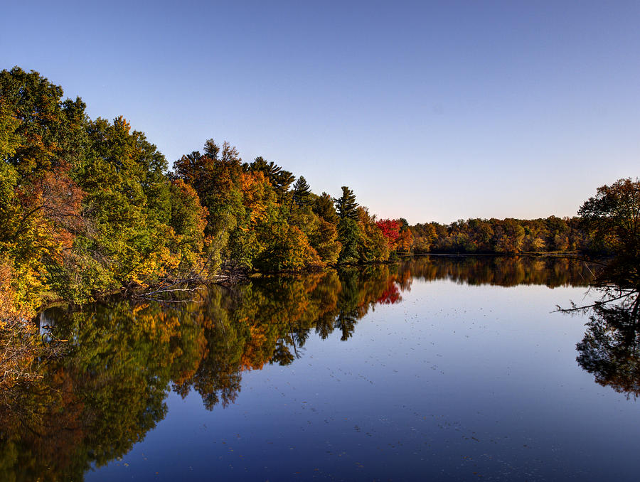 Fall on the Menominee River Photograph by Thomas Young