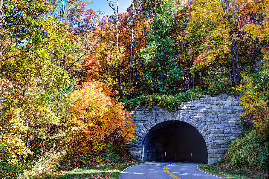 Fall Photograph - Fall on the Parkway by Walt  Baker