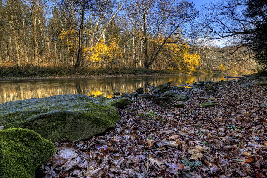 Fall on the River Photograph by David Dufresne