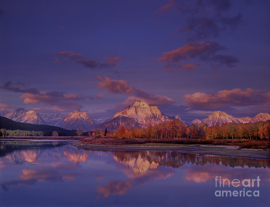 Fall Oxbow Bend Grand Tetons National Park Wyoming Photograph by Dave Welling