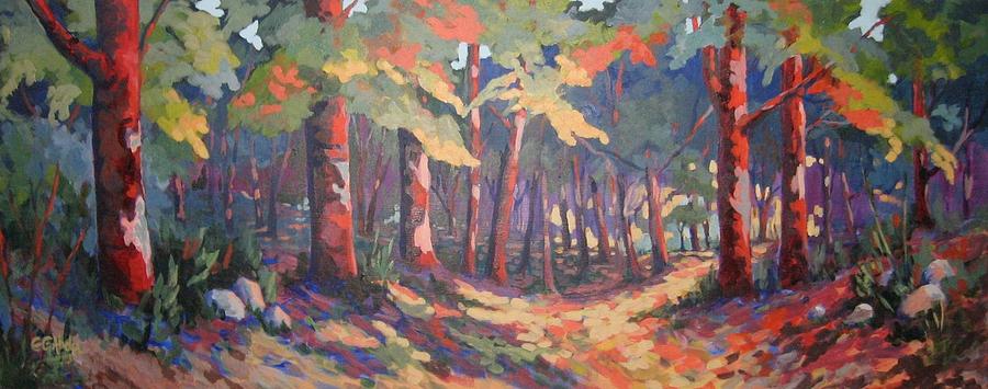 Tree Painting - Fall Panorama by Edward Abela