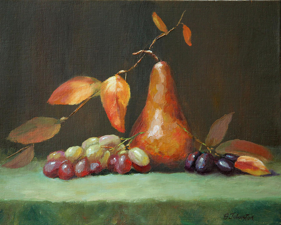 Fall Pear Painting by Beth Johnston
